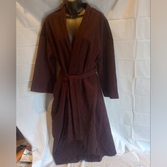 Prologue women's brown belted wrap coat size M - Picture 6 of 7